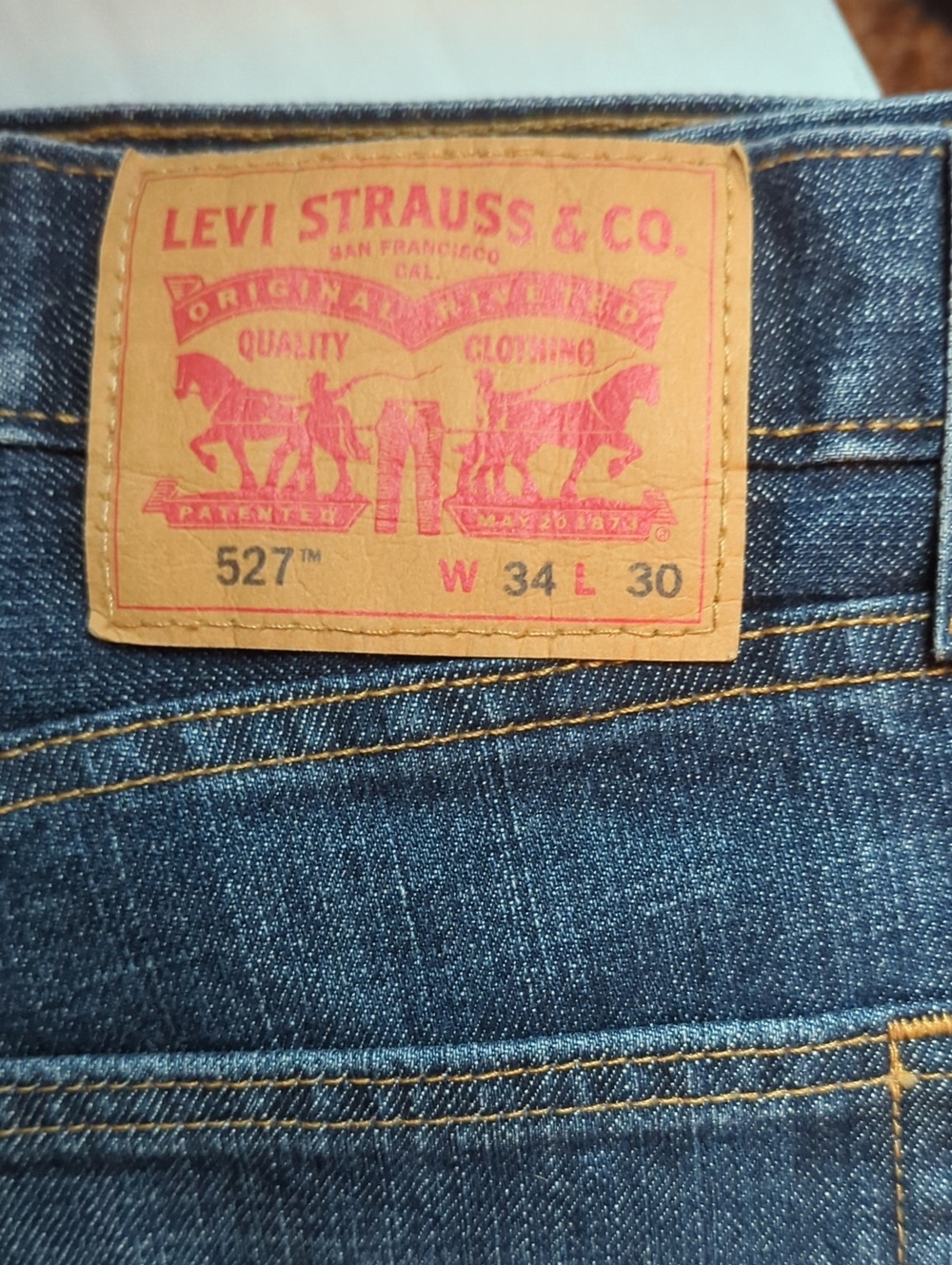 Levi's Men's 527 Slim Straight Jeans in Dark Blue Denim